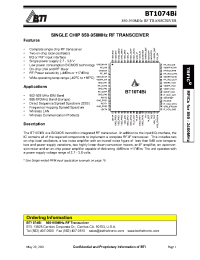 Datasheet BT1074Bi manufacturer Неопределенные